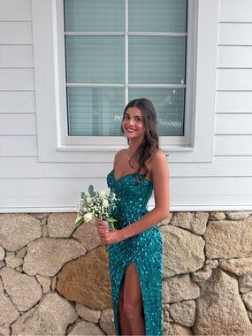 gold and white dress long White Maxi Dress with Gold Glitter main image 0